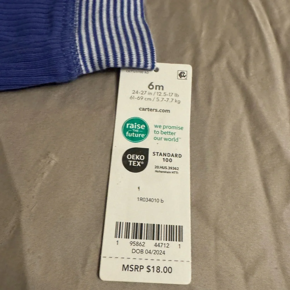 Carter's Baby Striped 2-Way Zip Sleep & Play Pajamas